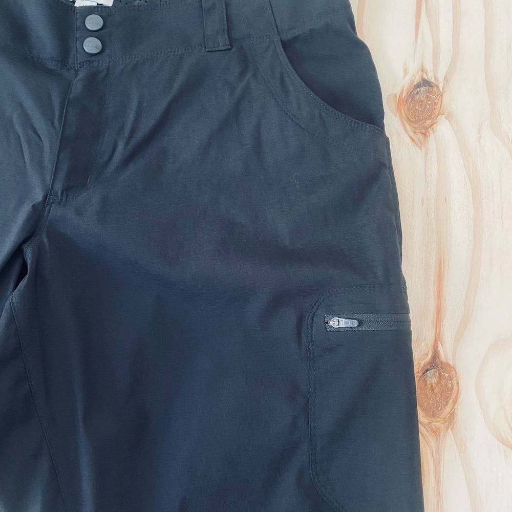 L.L. Bean Vista Trekking Pants Womens Sz 14 Petit Black Convertible Hiking - Picture 6 of 12
